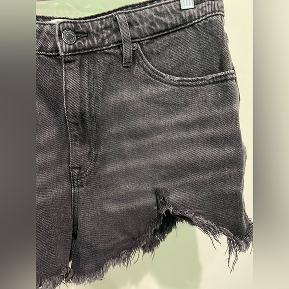 KanCan Black Distressed Frayed Jean Shorts Size 13/30 - Picture 2 of 10